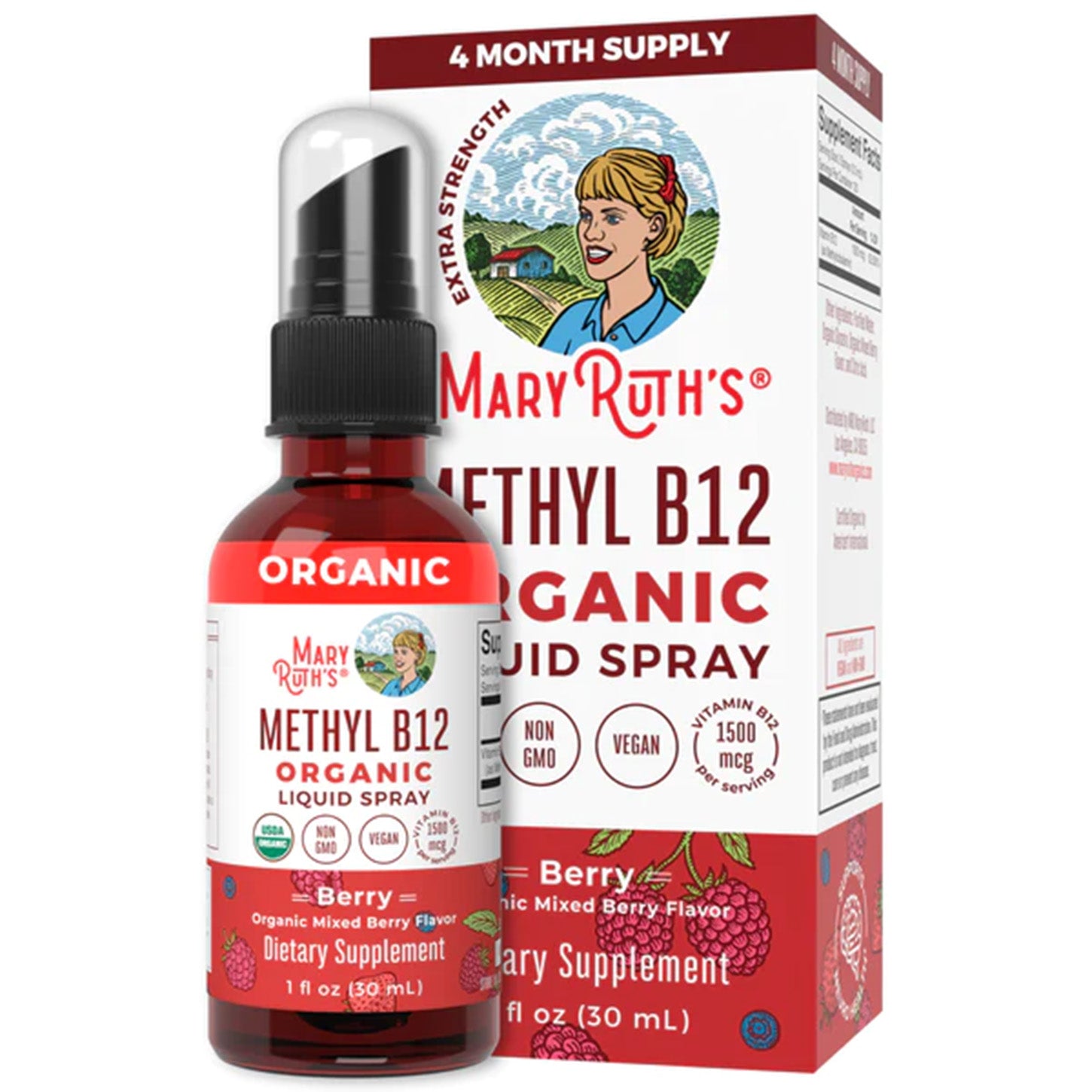 Mary Ruth Organics Methyl B12 Organic Spray: Energía Natural en Cada Rociada | ProHealth Shop [Panamá]
