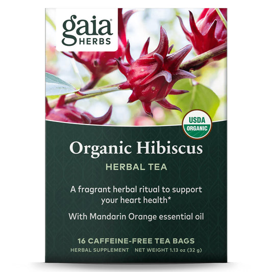 Gaia Herbs Organic Hibiscus Herbal Tea: Sabor Puro y Bienestar en Cada Sorbo | ProHealth Shop [Panamá]