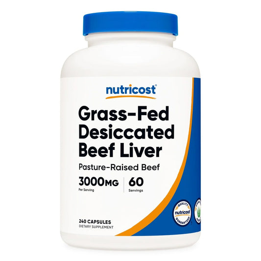 Nutricost Grass-Fed Desiccated Beef Liver Capsules: Nutrición Pura para una Vitalidad Óptima | ProHealth Shop [Panamá]