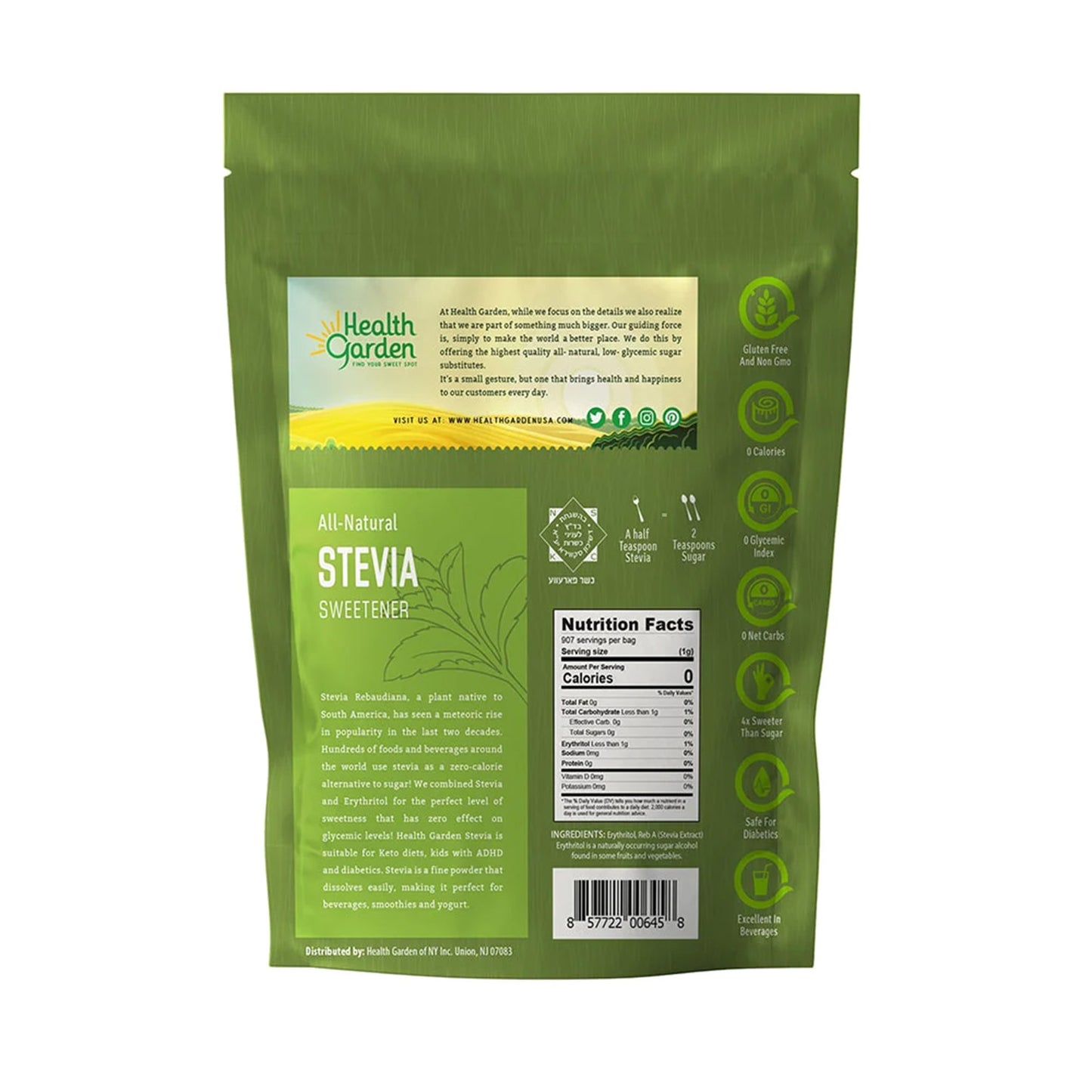 Endulza tu Vida de Forma Saludable con el Edulcorante de Stevia 100% Natural de Health Garden | ProHealth Shop [Panamá]