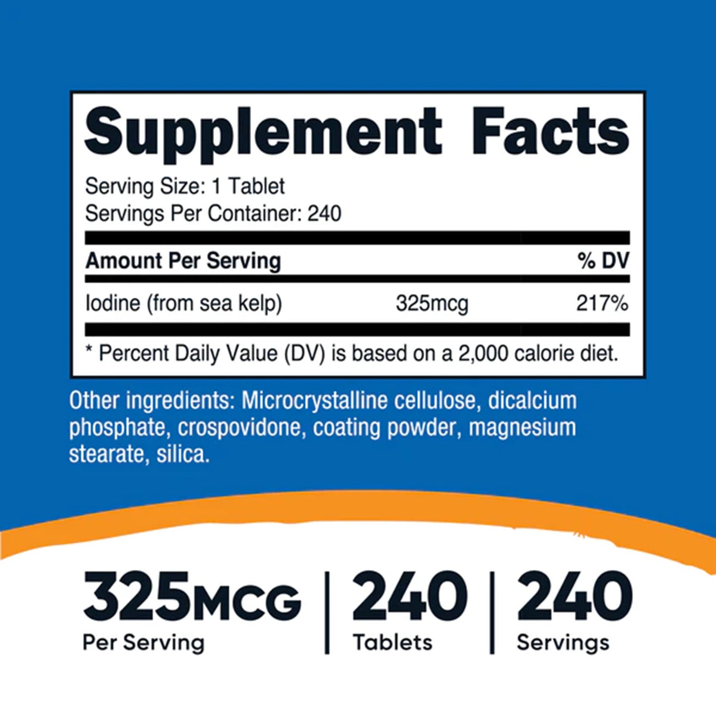 Nutricost Lodine Tablets: Refuerza tu Salud con 325 mcg en 240 Comprimidos | ProHealth Shop [Panamá]"