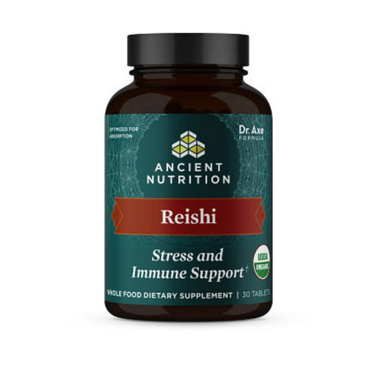 Ancient Nutrition Reishi Stress and Immune Support - Impulsa tu Resistencia y Sistema Inmunológico con 30 Cápsulas | ProHealth Shop [Panamá]