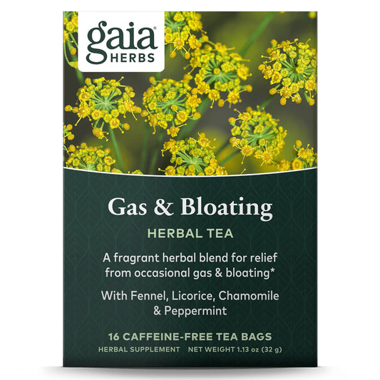 Gaia Herbs Gas & Bloating Herbal Tea: Bienestar Digestivo en Cada Infusión | ProHealth Shop [Panamá]