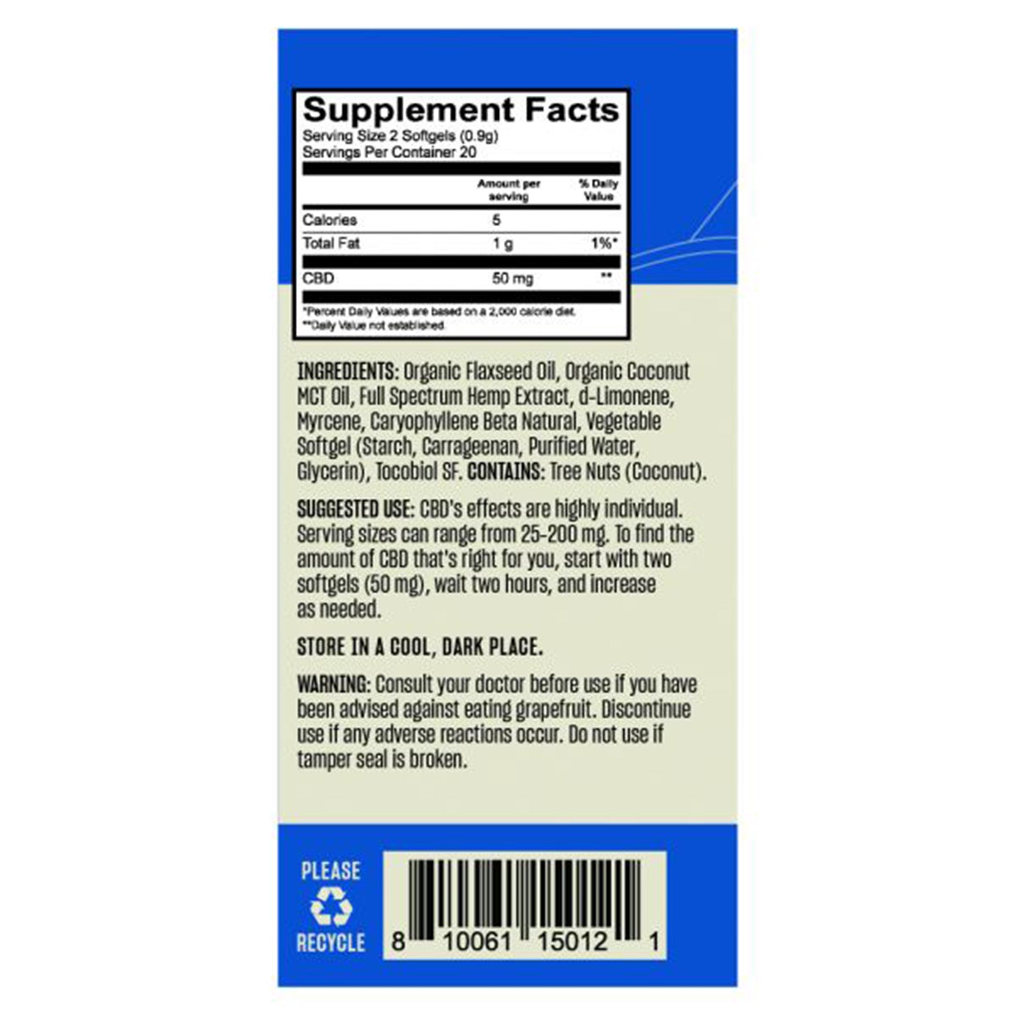 Lazarus Naturals CBD Softgel 25 mg: Bienestar Cannabidiol en Cada Cápsula | ProHealth Shop [Panamá]