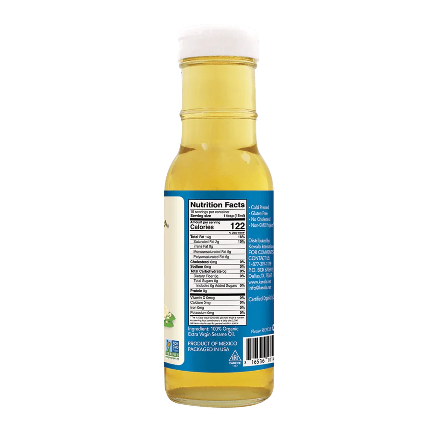 Kevala Organic Extra Virgin Sesame Oil: Sabor Intenso y Autenticidad en Cada Gota | ProHealth Shop [Panamá]