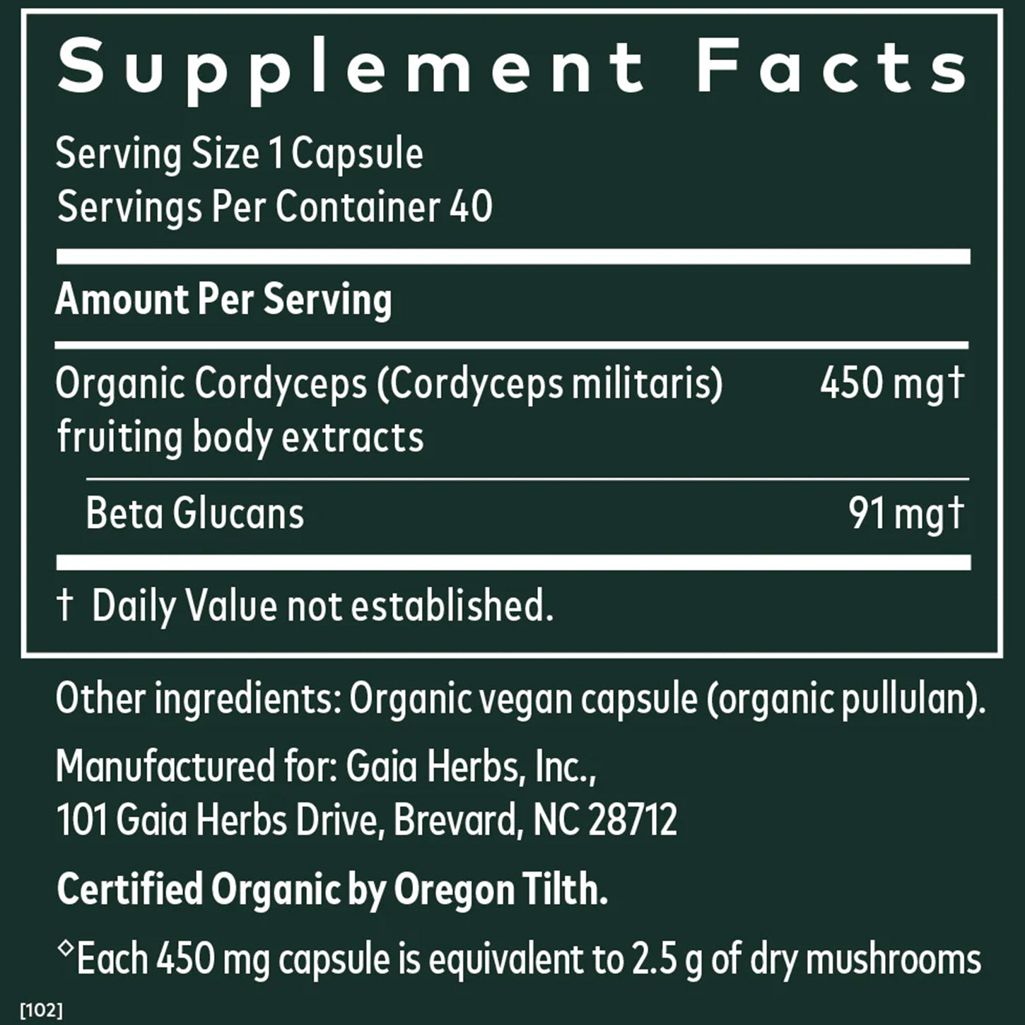 Hongo Cordyceps Gaia Herbs: Energía Natural y Apoyo Adaptógeno | ProHealth Shop [Panamá]
