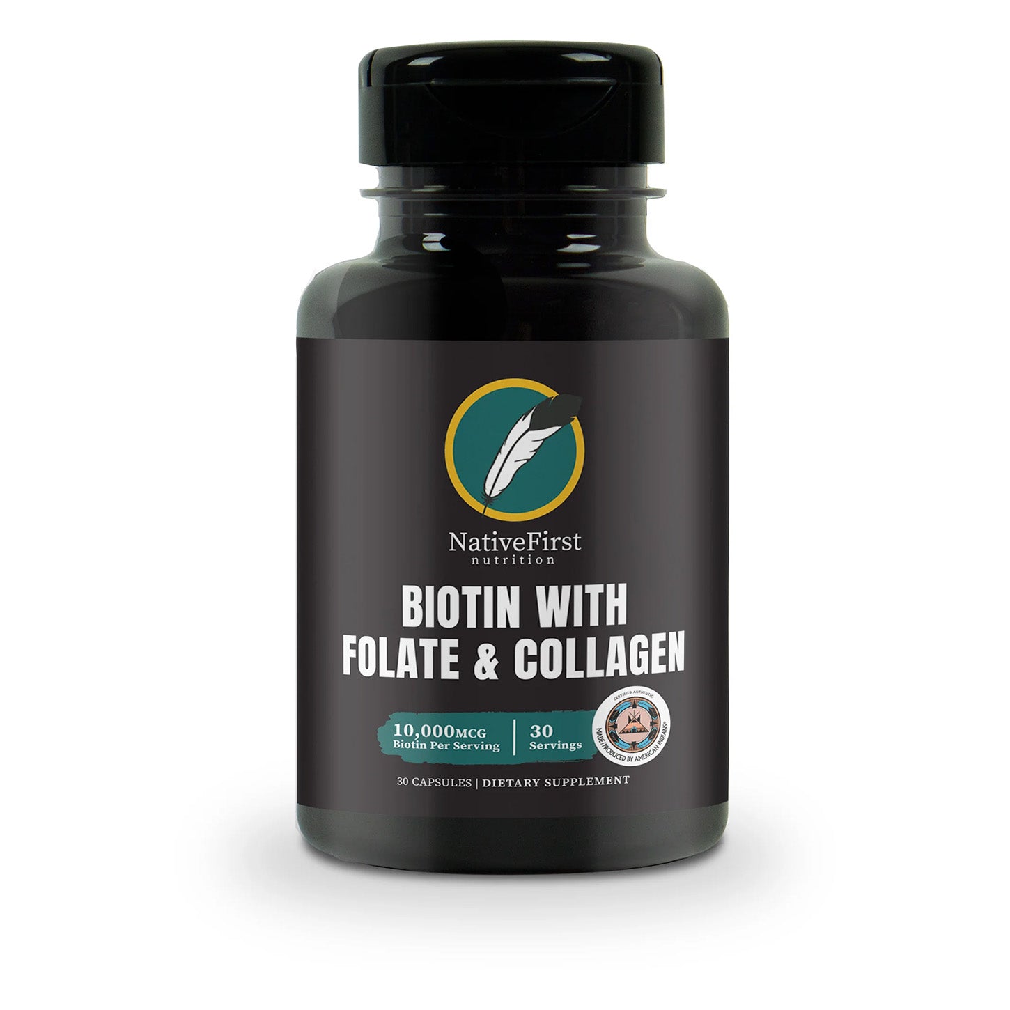 Native First Biotin with Folate & Collagen: Nutrición Integral para Piel, Cabello y Uñas | ProHealth Shop [Panamá]