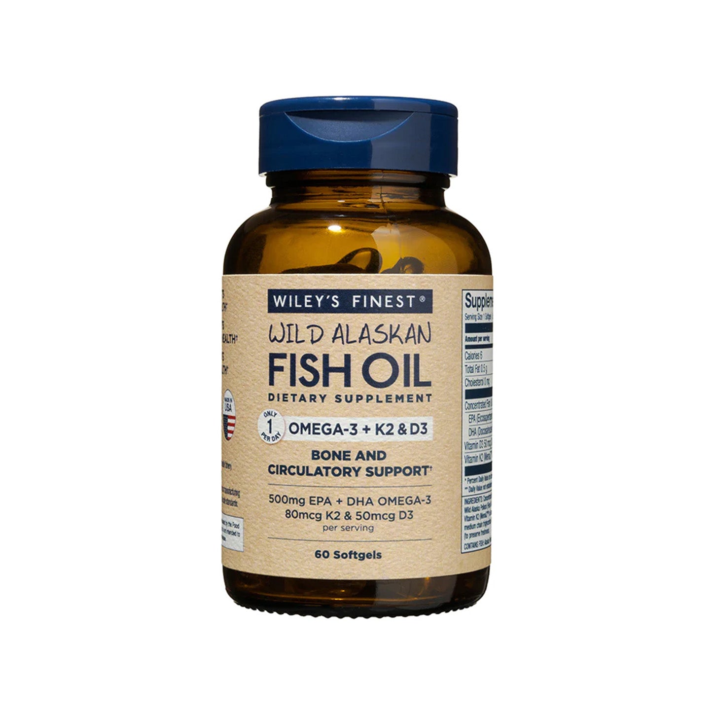 Fórmula Completa para la Salud Ósea y Cardiovascular: Omega-3 + K2 & D3 de Wiley's Finest | ProHealth Shop [Panamá]