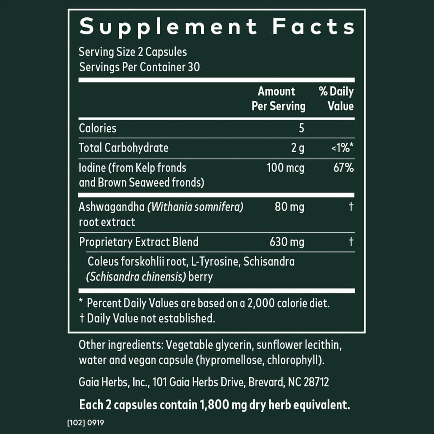 Thyroid Support Gaia Herbs | ProHealth Shop [Panamá]