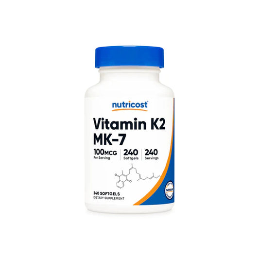 Vitamin K2 MK-7 Softgels (100 MCG) (240 Softgels).