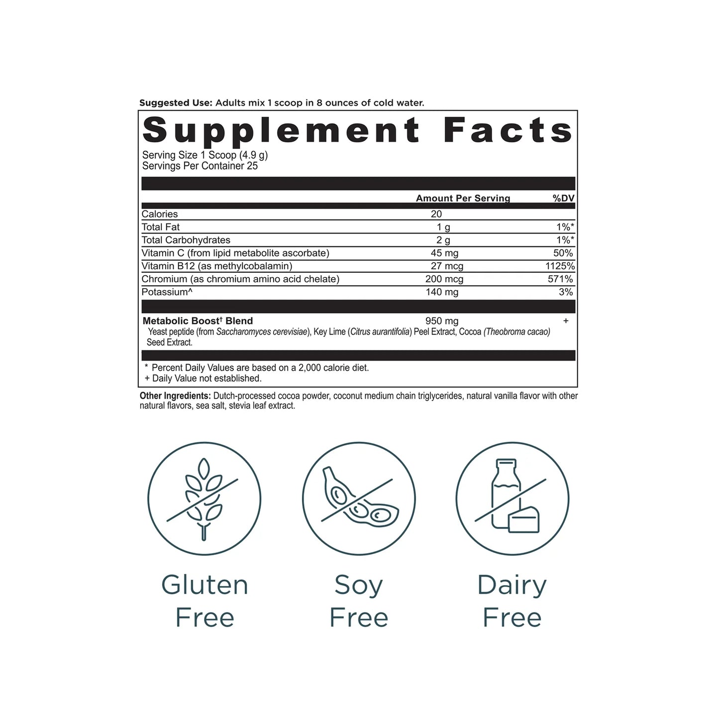 Active Peptides Metabolism Powder Chocolate